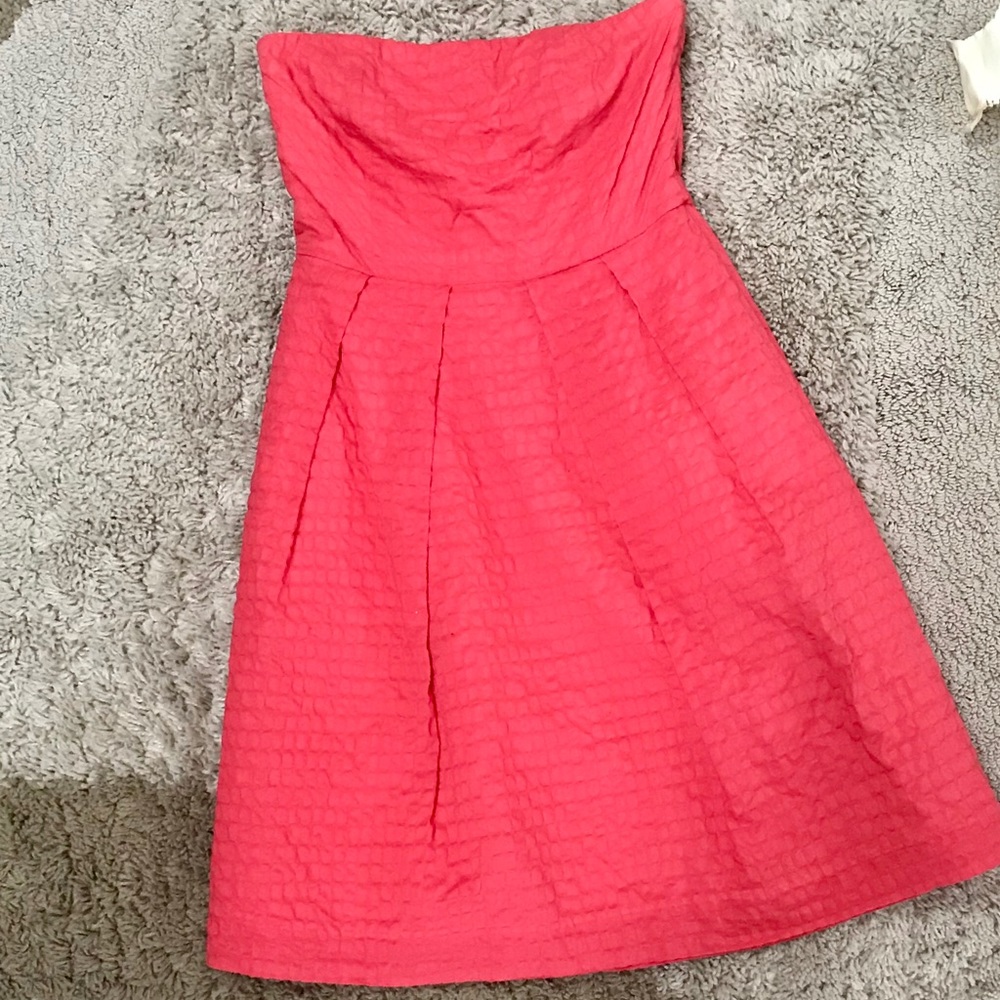 J. Crew Salmon Strapless Dress - Picture 3 of 3